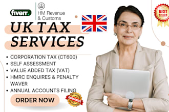 do UK vat filing, corporation tax, self assessment and bookkeeping for business