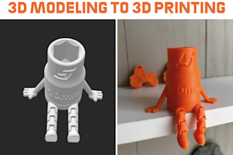 create your 3d model idea as stl file for 3d printing