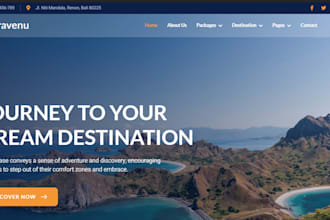 design travel website, wordpress travel website with booking system