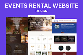design events rental website for your event rental and party rental company