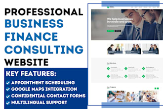 develop a modern accounting firm financial advisor website business consulting