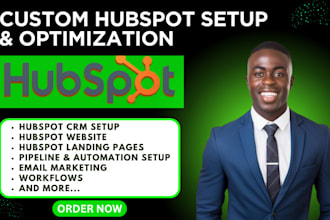 set up and customize hubspot CRM, website, and landing pages