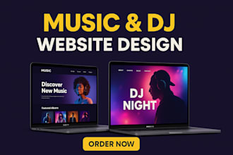design music website dj website artist website music website for you