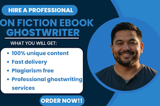 ghostwrite 30k words of nonfiction book self help ebook as a ghost book writer