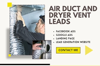 generate air duct and dryer vent cleaning leads air duct lead generation website