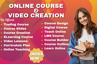create trading course with content, course curriculum, lesson plan and outline