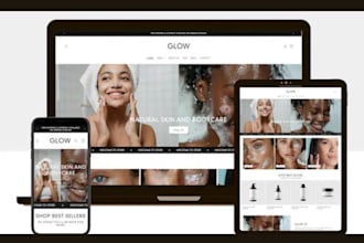 build skin care website for beauty cosmetics makeup skincare shopify store