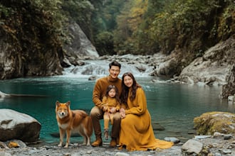 draw realistic family portrait, couple or group from photo