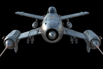 create spaceship 3d model design sci fi, star wars, star trek style for game