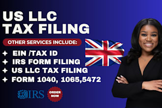 prepare US tax filing, income tax return, sales tax, tax id, 1040, ein