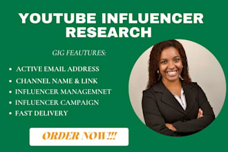 collect youtube influencer verified email list for your outreach campaigns