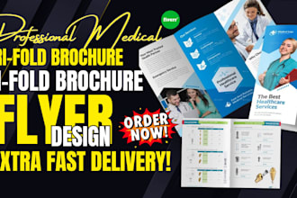 design eye catching medical, clinical, home care, healthcare brochure or flyers