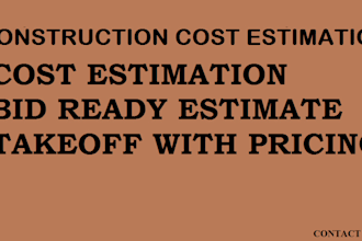 do accurate material takeoff, construction cost estimate usa only