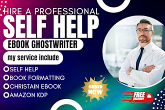 ghostwrite self help ebook, kdp book formatting, nonfiction ebook writer health