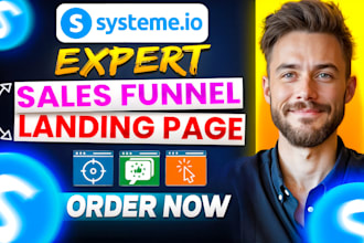 build systeme io landing page, sales funnel, systeme website