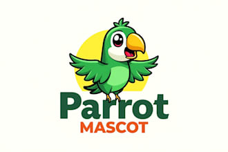 design awesome parrot logo with free source file