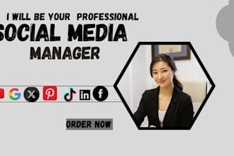 be your social media manager for facebook, instagram, pinterest, linkdein