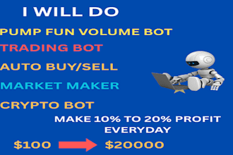 make pump fun bot, crypto trading volume bot, telegram bot on solana