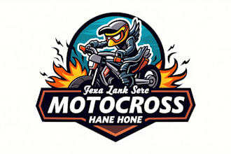 design amazing motocross logo with unlimited revisions