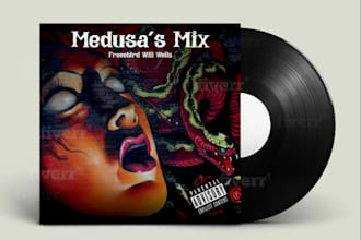 design album cover art or music cover for you