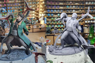 3d print and paint miniatures warhammer figures  diorama model action figures