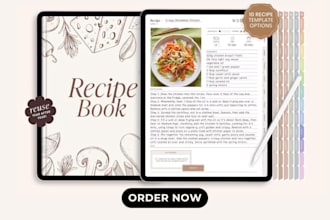 create vegan recipe book with meal prep nutrition tips in canva