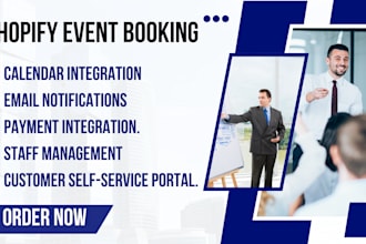 setupshopify event booking cowlender bookeasy apntly ointo meety tipo sesami bta