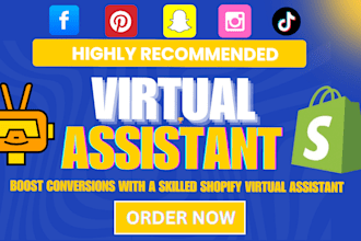 be your shopify virtual assistant or store manager to boost shopify sales