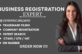 register US llc, UK ltd, canada company registration, trademark, patent search