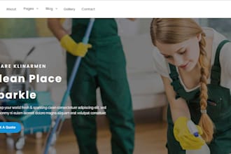 build cleaning service website, house, office cleaning, booking koala website