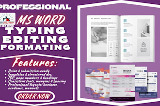 type edit and design microsoft word, ms word, word document, document formatting