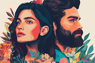 make couple portrait illustration
