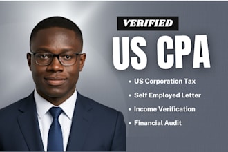 audit financial statement US CPA, sign CPA letter, income verification letter