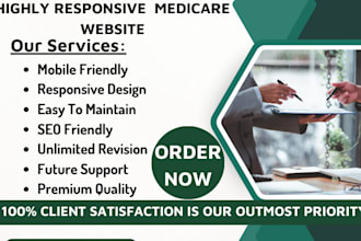medicare website, healthcare website, clinic website, dental website