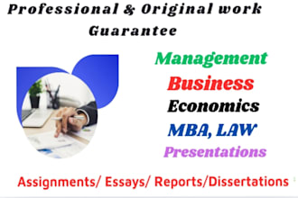 do business law, marketing, economic, leadership, management, nursing assigned