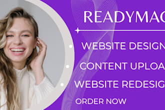 design and redesign a responsive website on readymag, webflow,  tilda