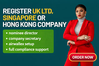 register UK ltd, singapore or hong kong company  nominee director and airwallex
