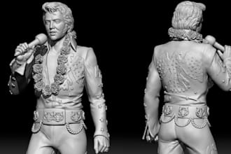 3d sculpting figure,cute 3d model,3d miniature,bust up,action figure for 3dprint