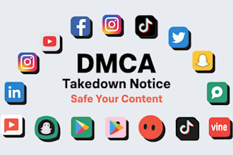 send dmca takedown notice to reddit instagram telegram google onlyfan facebook