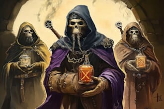 create character illustrations for your fantasy card game