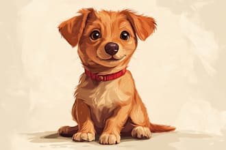 create cartoon disney style pet portrait