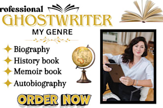 ghostwrite memoir history book biography article autobiography ebook ghostwriter