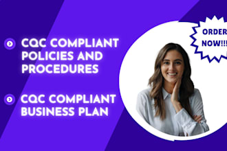 draft cqc compliant policies and procedures, business plan for cqc registration