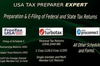 prepare and fax forms 1120 and 5472 for foreign owned US llc