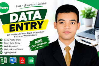 do data collection, virtual assistant, data entry, web research tasks