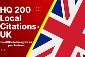 do 200 UK local citations for local SEO ranking