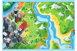 make vector map, city map, site map, event map in illustrator