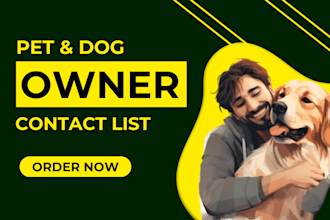 provide pet dog owner email leads