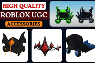 design roblox ugc accessories 3d roblox items hat helmet backpacks armor hairs