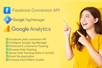 setup facebook pixel conversion API , GTM browser and server side tracking